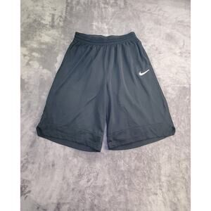 Nike Icon Dri Fit Sz XL Shorts Men Black Logo Basketball Workout Stretch C12-4